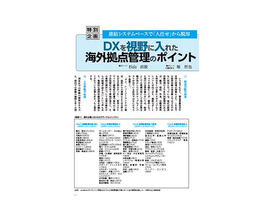 「DXを視野に入れた海外拠点管理のポイント」