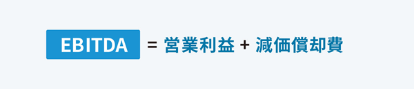 EBITDAの算出式を示した図